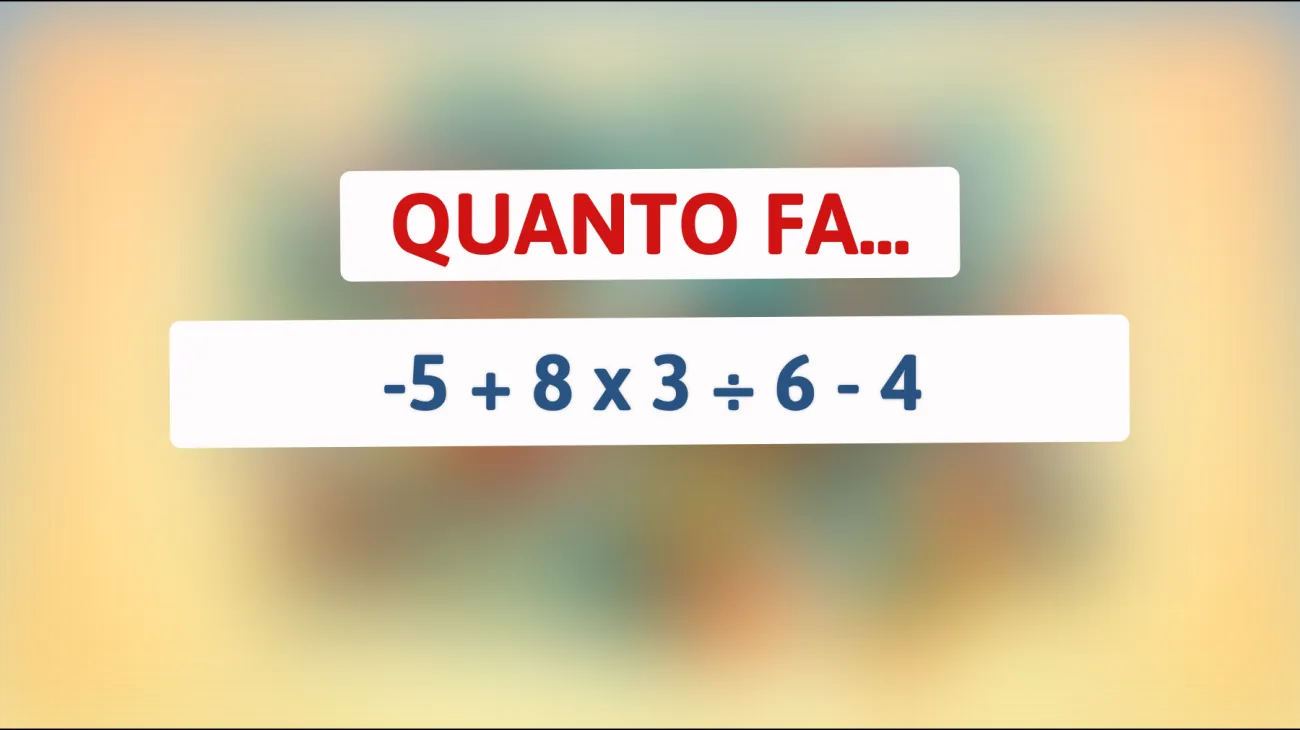 \"Sbaglieranno quasi tutti: Riuscirai a risolvere questo enigma matematico apparentemente semplice?\""