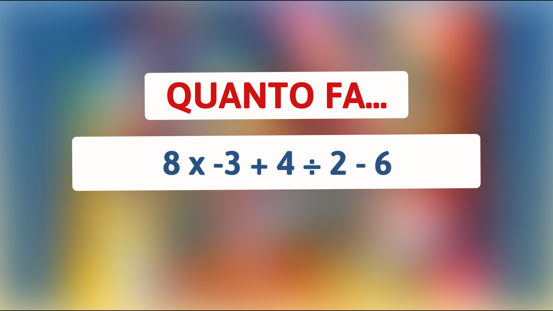 \"Sei abbastanza intelligente da risolvere questo indovinello matematico? Scopri se sei una delle poche menti geniali!\""