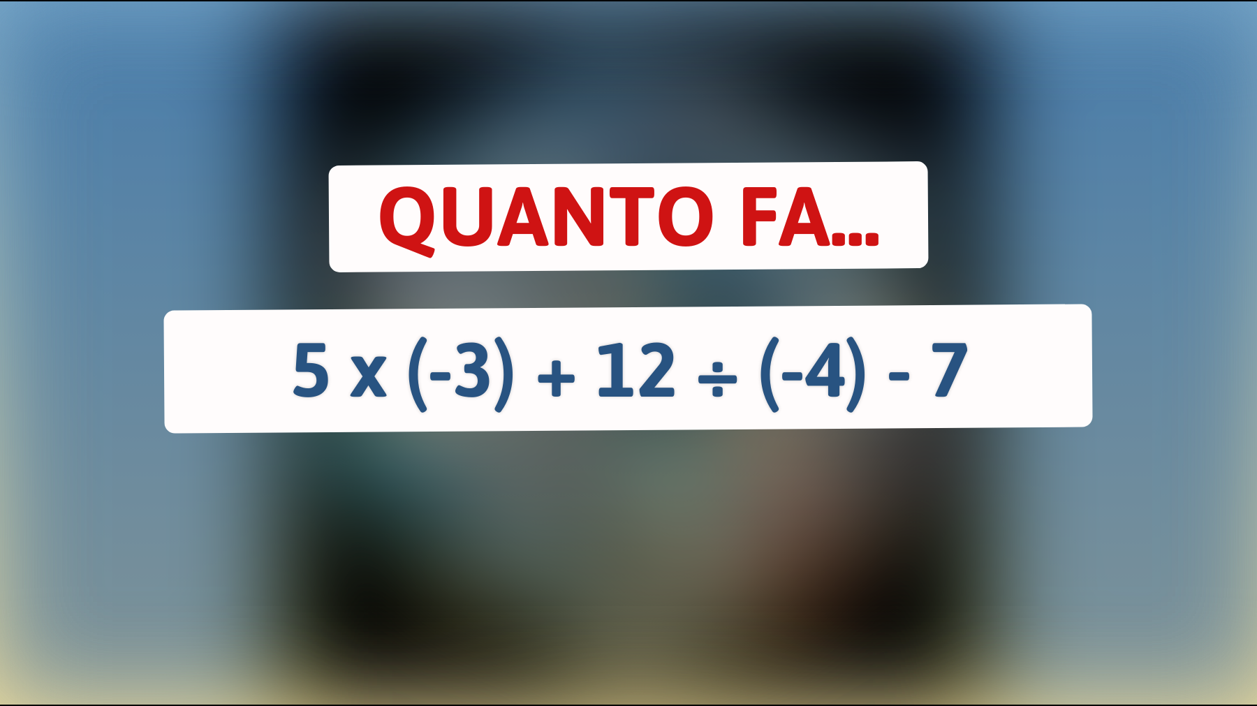 \"Solo un genio può risolvere questo enigma matematico in meno di 60 secondi. Sei abbastanza intelligente?\""