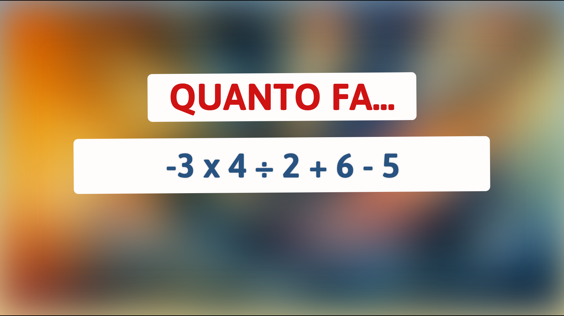 \"Solo un vero genio riesce a risolvere questo rompicapo matematico: pensi di essere all'altezza?\""