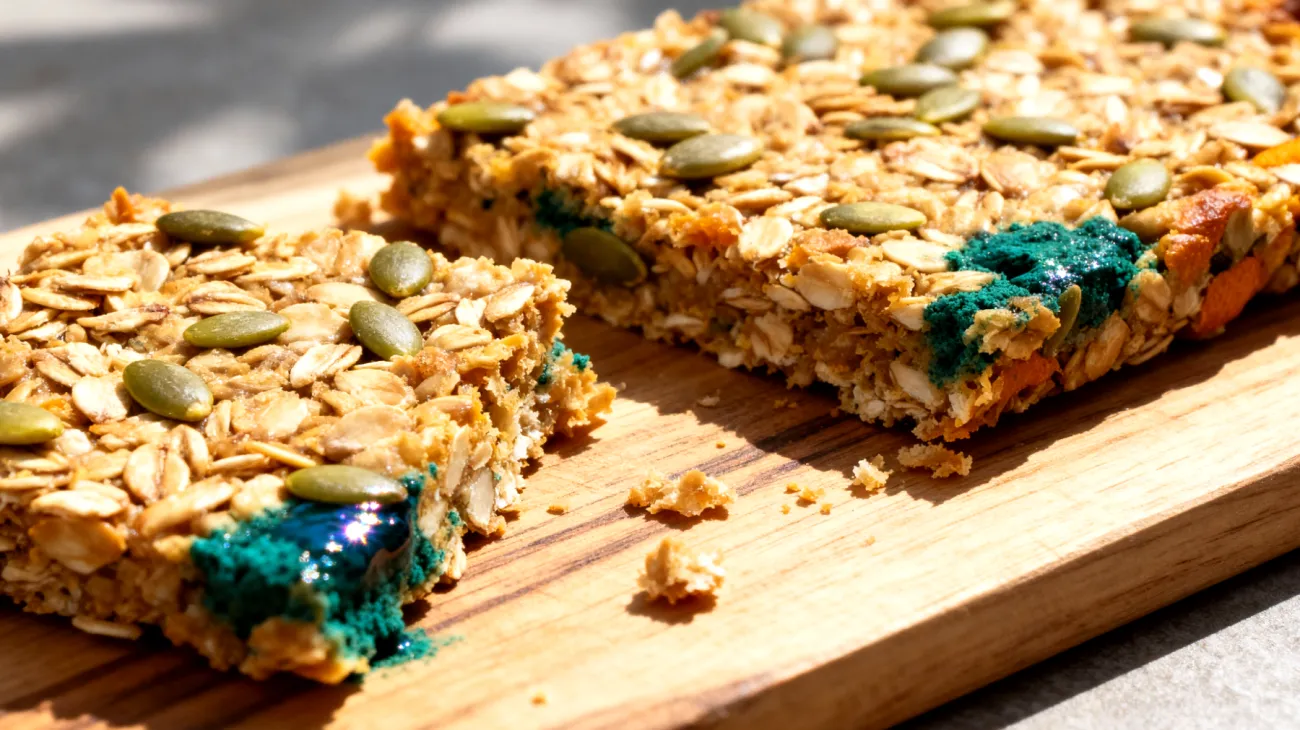 Barrette di avena, semi di zucca e spirulina fatte in casa"