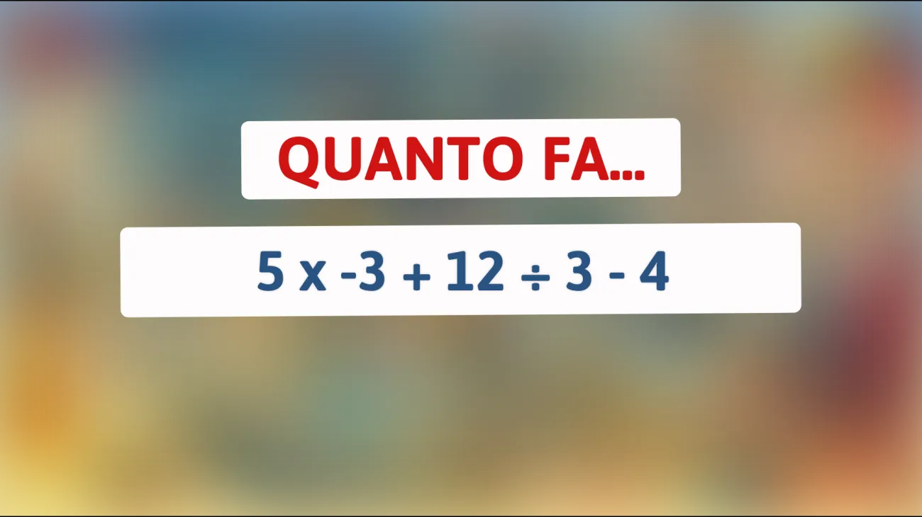 Sfida il tuo QI: riesci a risolvere questo indovinello matematico impossibile?"